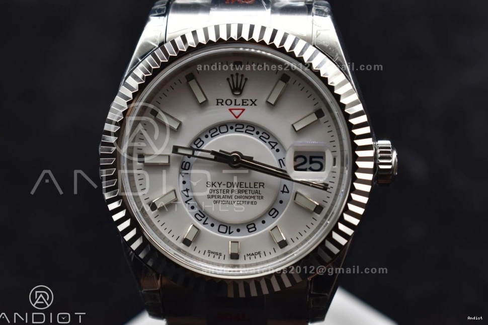 Edition White Dial on SS Noob Stylish A23J Bracelet Best Skydweller Oyster SS 1114 0806